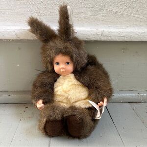 VTG Anne Geddes | Squirrel Baby Doll Beanbag Stuffed Animal | 9” Height